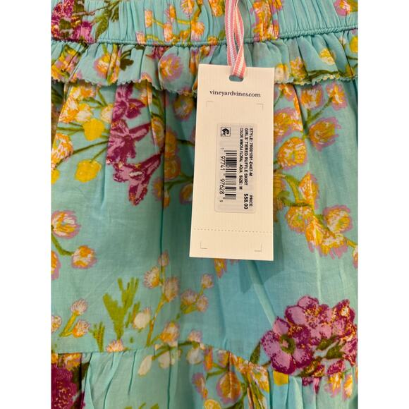 Janie and Jack Mimosa Floral Aqua Tiered Skirt NWT Size 10/12 - Picture 3 of 3